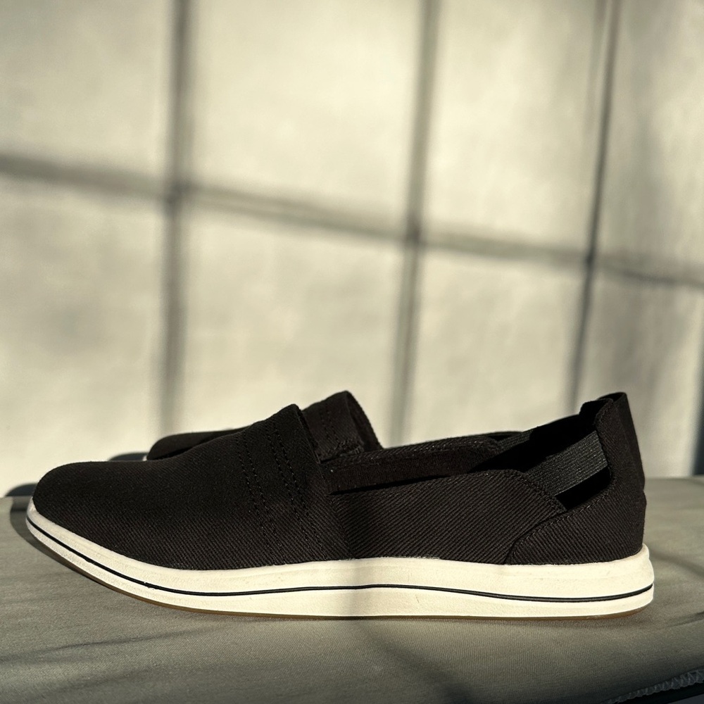 Clarks Black Slip-On Loafers